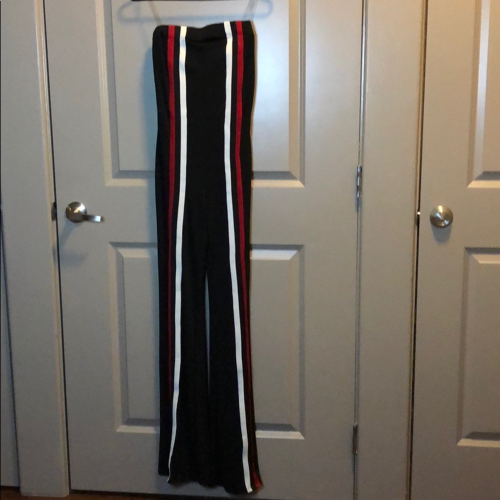 Black and red jumpsuit